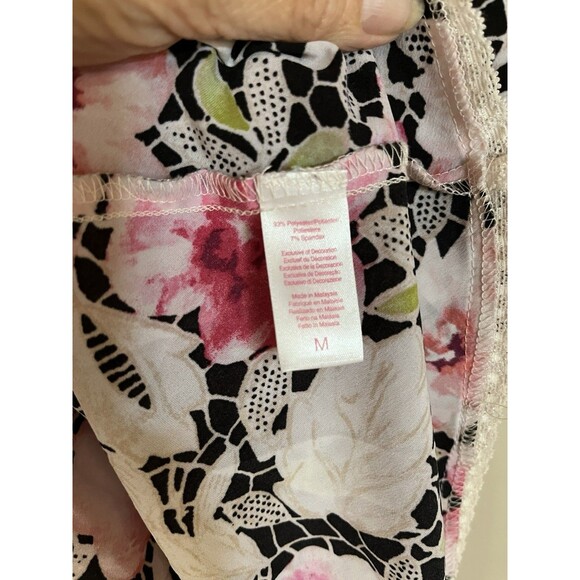 Oscar De La Renta Pink Label Floral Slip Nighty Chemise‎ Lace & Chiffon  SZ M - Picture 12 of 13